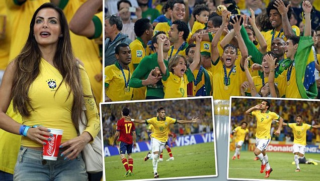 Brazil Tekuk Spanyol 3-0, untuk Raih Piala Konfederasi